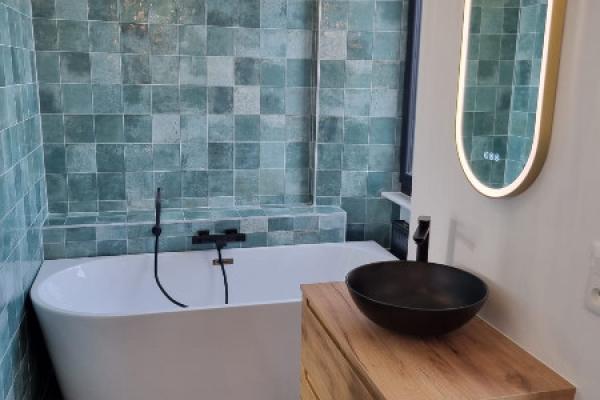Rénovation d'une salle de douche et de bain à Trelly QUETTREVILLE SUR SIENNE 